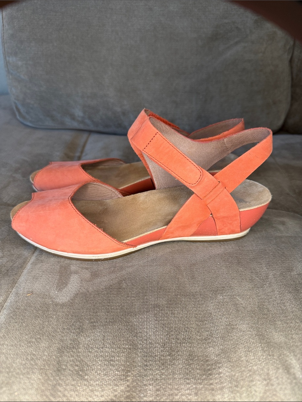 Dansko Coral Open-Toe Slingback Leather Wedge Sandals - Picture 5 of 11